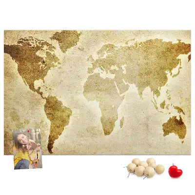 Korkowa tablica Stara mapa świata