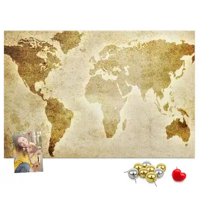 Korkowa tablica Stara mapa świata