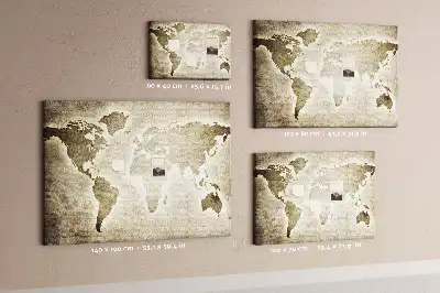 Tablica korkowa dla dzieci Mapa świata