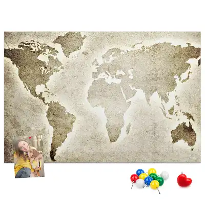 Tablica korkowa dla dzieci Mapa świata