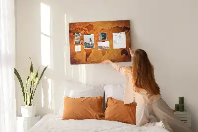 Duża tablica korkowa mapa świata