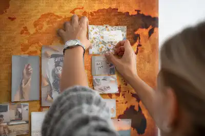 Duża tablica korkowa mapa świata