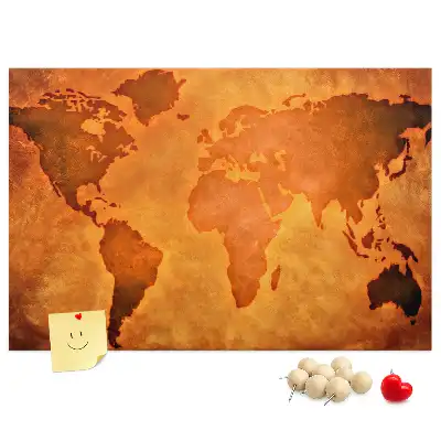 Duża tablica korkowa mapa świata