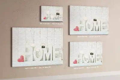 Ozdobna tablica korkowa na ścianę Typografia Home do salonu