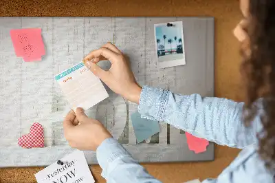Ozdobna tablica korkowa na ścianę Typografia Home do salonu