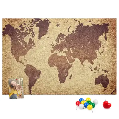 Tablica korkowa ozdobna Stara mapa świata