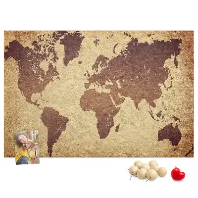 Tablica korkowa ozdobna Stara mapa świata