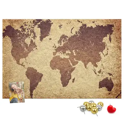 Tablica korkowa ozdobna Stara mapa świata
