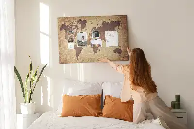 Tablica korkowa ozdobna Stara mapa świata