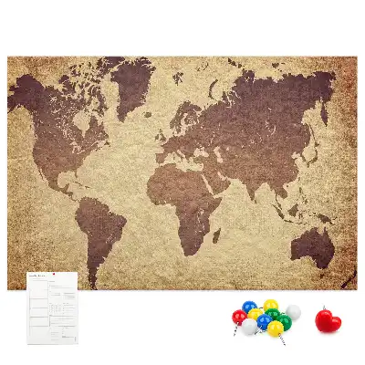 Tablica korkowa ozdobna Stara mapa świata