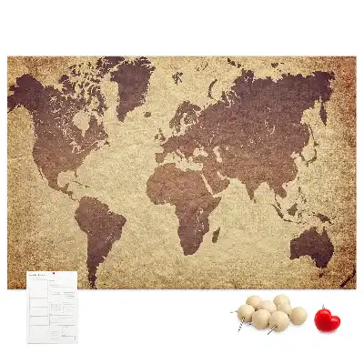 Tablica korkowa ozdobna Stara mapa świata