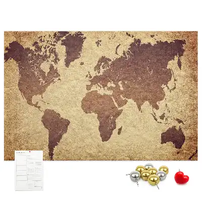 Tablica korkowa ozdobna Stara mapa świata