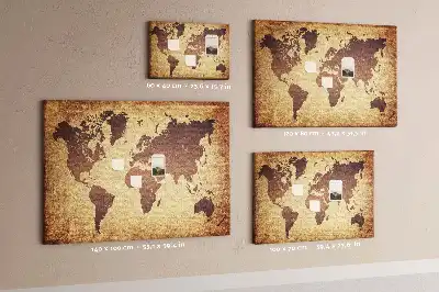 Tablica korkowa ozdobna Stara mapa świata