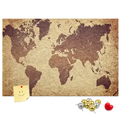Tablica korkowa ozdobna Stara mapa świata