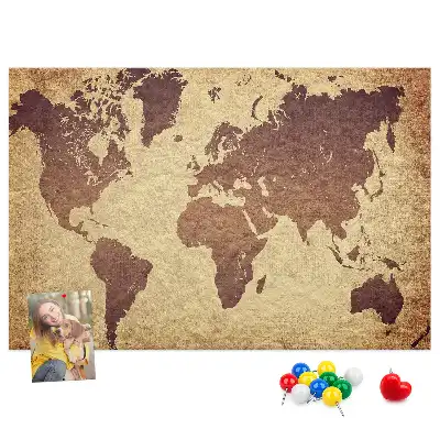 Tablica korkowa ozdobna Stara mapa świata