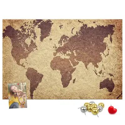 Tablica korkowa ozdobna Stara mapa świata