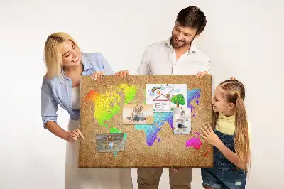 Korkowa tablica Mapa świata