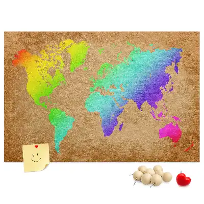 Korkowa tablica Mapa świata