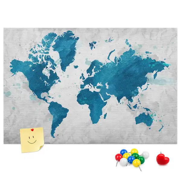 Wielkoformatowa korkowa mapa świata dla dzieci
