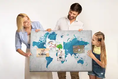 Wielkoformatowa korkowa mapa świata dla dzieci