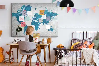 Wielkoformatowa korkowa mapa świata dla dzieci