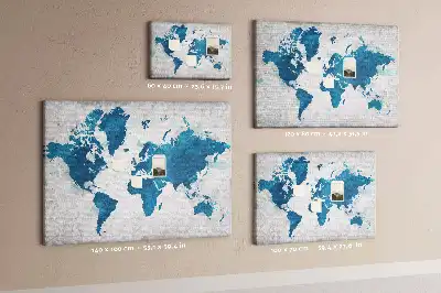Tablica korkowa dla dzieci Mapa świata