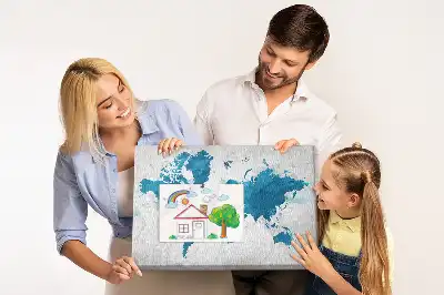 Wielkoformatowa korkowa mapa świata dla dzieci