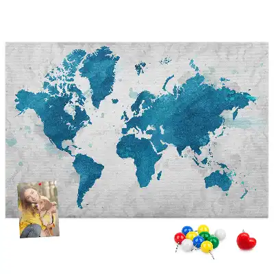 Wielkoformatowa korkowa mapa świata dla dzieci