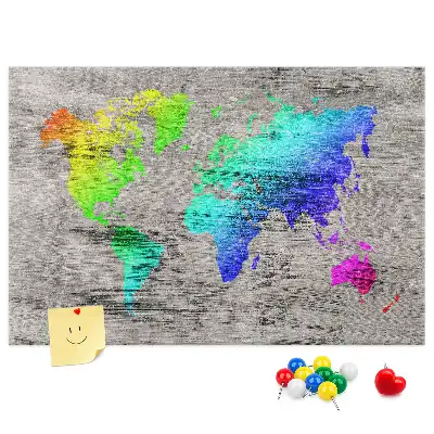 Tablica korkowa Mapa świata