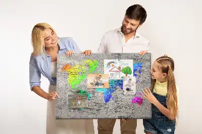 Tablica korkowa Mapa świata