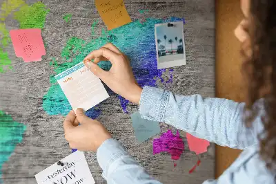 Tablica korkowa Mapa świata