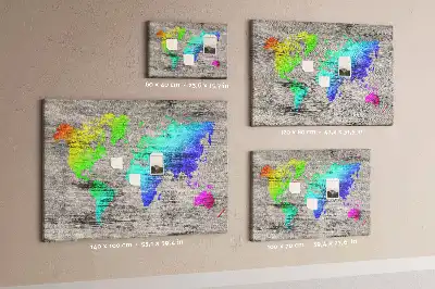 Tablica korkowa Mapa świata