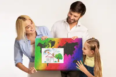 Tablica korkowa ozdobna Mapa świata