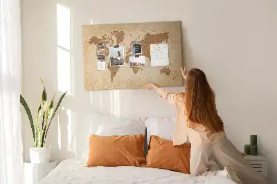 Korkowa tablica Mapa świata w starym stylu