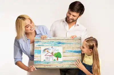 Tablica korkowa dla dzieci Porysowane drewno