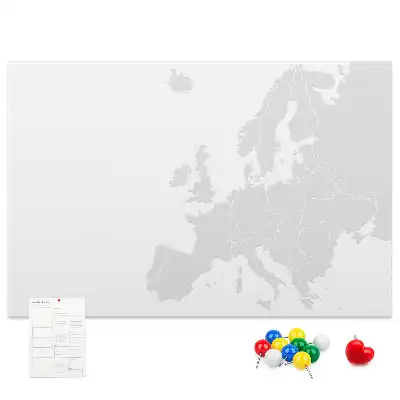 Ozdobna tablica korkowa z mapą kontynentu europejskiego