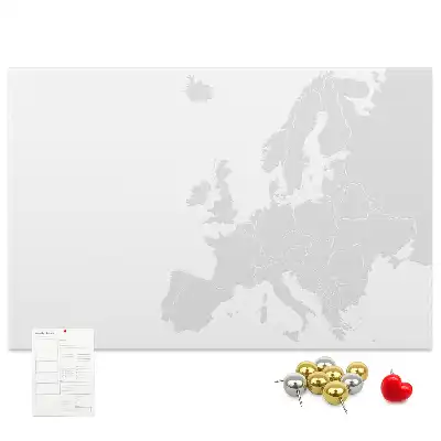 Ozdobna tablica korkowa z mapą kontynentu europejskiego