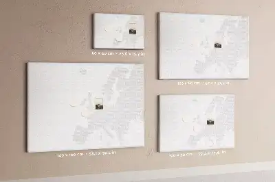 Ozdobna tablica korkowa z mapą kontynentu europejskiego