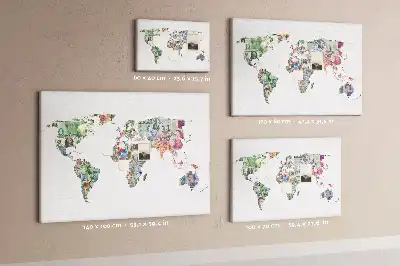 Korkowa tablica Mapa Banknoty