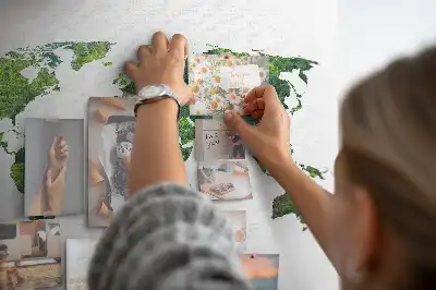 Tablica korkowa Mapa świata ekologia