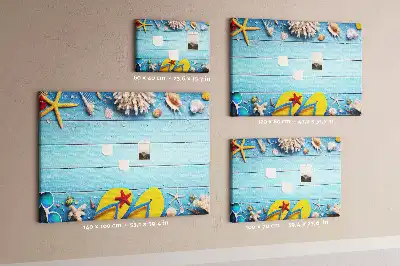 Tablica korkowa dla dzieci Muszle i elementy plażowe