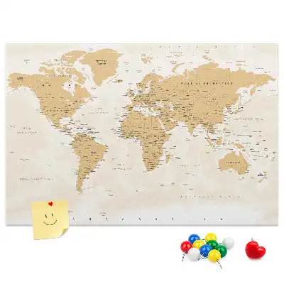 Korkowa tablica Polityczna Mapa Świata