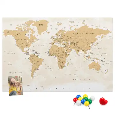 Korkowa tablica Polityczna Mapa Świata