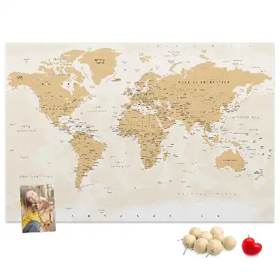 Korkowa tablica Polityczna Mapa Świata