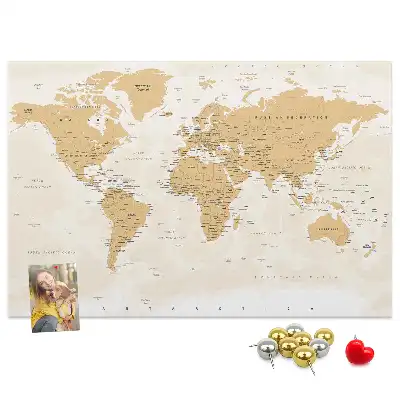 Korkowa tablica Polityczna Mapa Świata