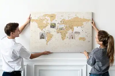 Korkowa tablica Polityczna Mapa Świata