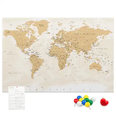 Korkowa tablica Polityczna Mapa Świata