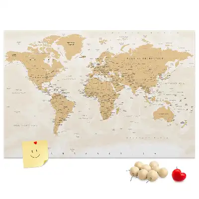 Korkowa tablica Polityczna Mapa Świata