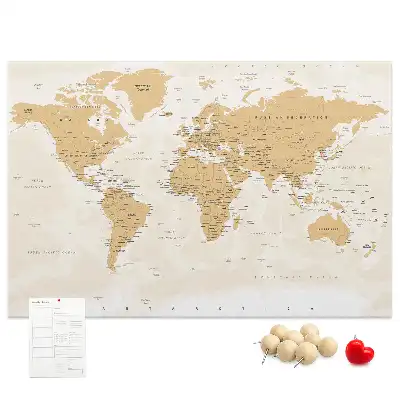 Korkowa tablica Polityczna Mapa Świata