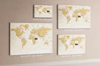 Korkowa tablica Polityczna Mapa Świata